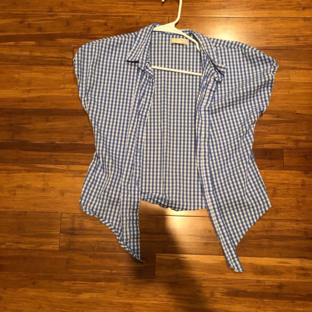 Zara Girls Size 13/14 Checkered Blouse